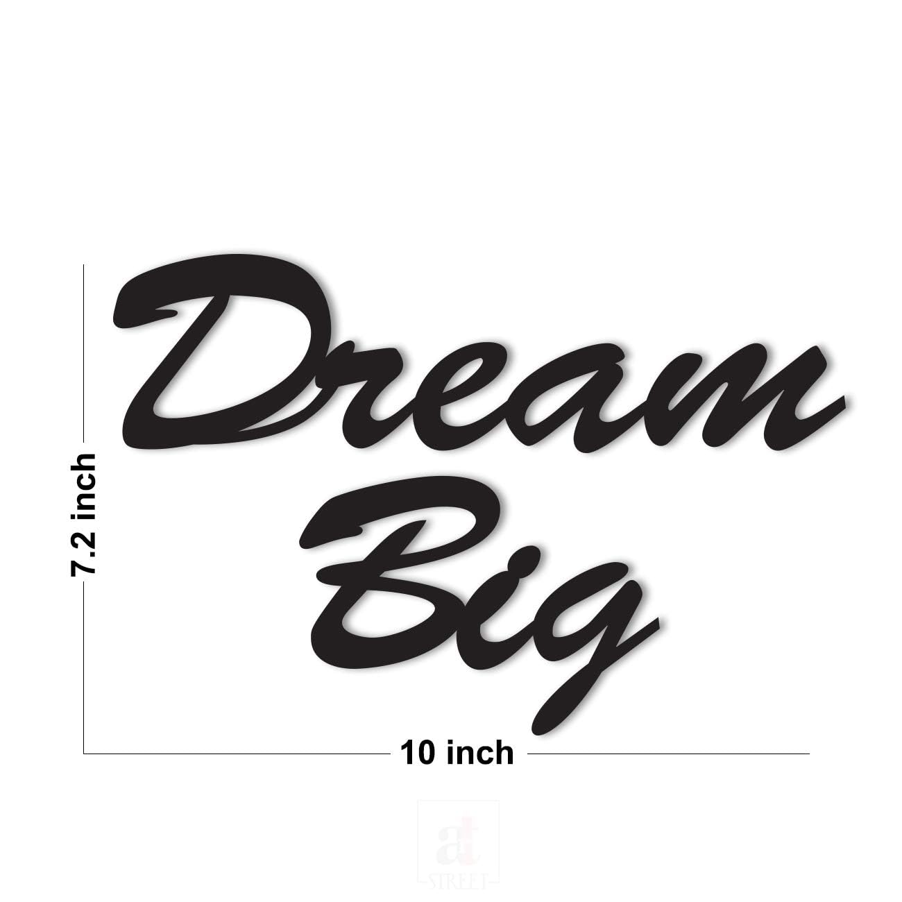 Dream Big MDF Plaque Painted Cutout Ready to Hang Home Décor, Wall Décor, Wall Art,Decorative MDF Plaque For Home and Wall Decoration (7.5 X 10 Inches)