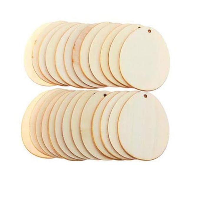 Pine MDF Cutouts Unfinished Tags for Key Chain