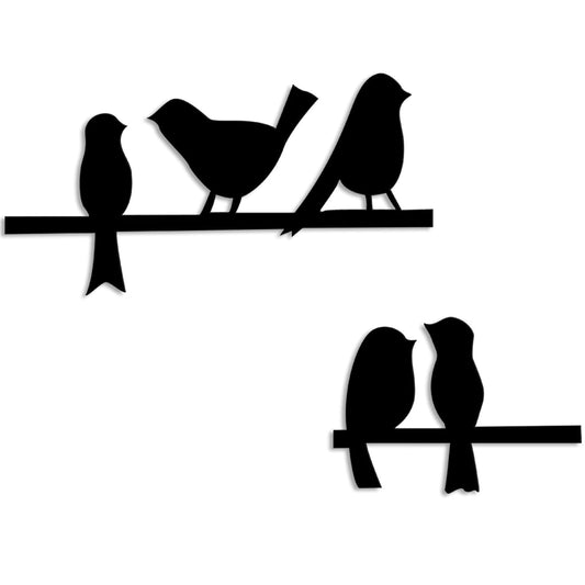 Bird MDF Wall Plaque/Wall Sign for Home Decoration Ready to Hang Wall DecorMDF Cutout for Gift, office Bedroom (6mm Thickness, Black- 6 x 18 Inch)