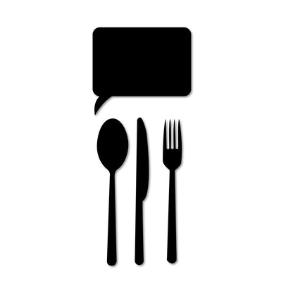 Cutlery Design shape MDF Plaque Painted Cutout Ready to Hang Home & Wall Decore, Decorative MDF Plaque for Wall Decoration (Black, 7.1 x 8, 12 x 2.5, 12 x 1.2 & 12 x 1.6 Inch, 4 Pcs)