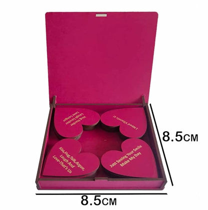 ROOT KRAFT Love Message Box Wooden | 10 reasons I Love You | Romantic | for girlfriend | boyfriend | husband | Wife | Fiancee | Valantine Gift.