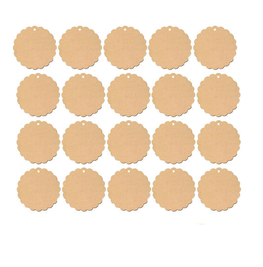 MDF Cutouts | Wooden Cutout for Craft | Pine Wood | Unfinished Tags for Key Chain, Slices Crafts, Xmas, Decorations, Painting | Resin Art Work | MDF Board Cutouts, Floral- [50pcs- 5x5 cm]