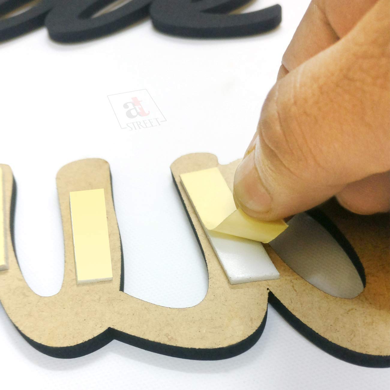 MDF Wall Plaque Wall Sign You & Me MDF Cutout for Home, Office, Bedroom and Gift (Black, 2.9 x 7, 8x8.7, 3.7x3.7 Inches)