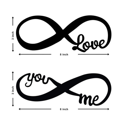 Love Couple MDF Wall Plaque, Wall Sign MDF Cutout for home decoration Ready To Hang (6 mm, Black)