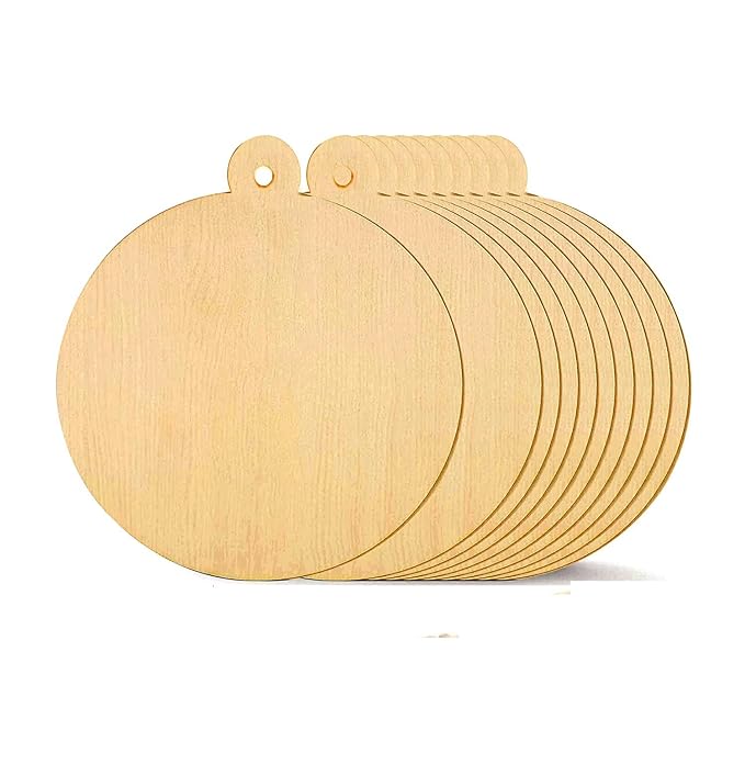 Pine MDF Cutouts Unfinished Tags for Key Chain