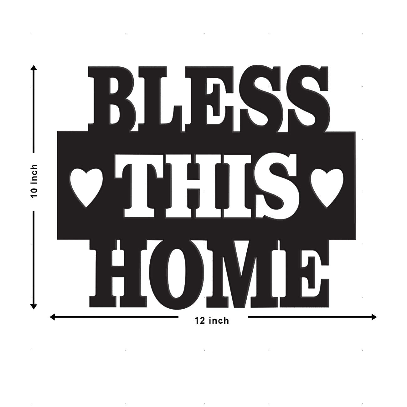 Bless This Home MDF Plaque Painted Cutout Ready To Hang Home Décor Wall Art