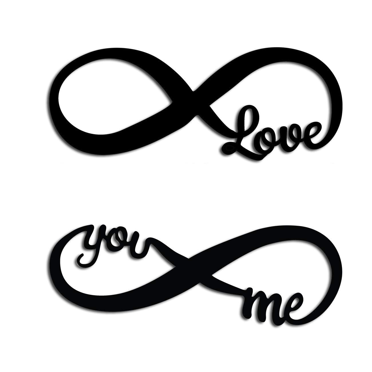 Love Couple MDF Wall Plaque, Wall Sign MDF Cutout for home decoration Ready To Hang (6 mm, Black)