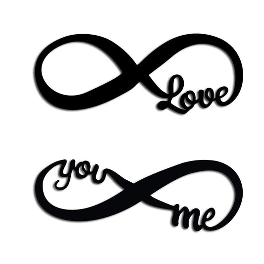 Love Couple MDF Wall Plaque, Wall Sign MDF Cutout for home decoration Ready To Hang (6 mm, Black)