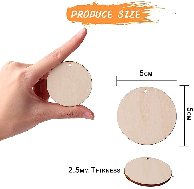 Pine Wood MDF Cutouts Unfinished Tags for Key Chain