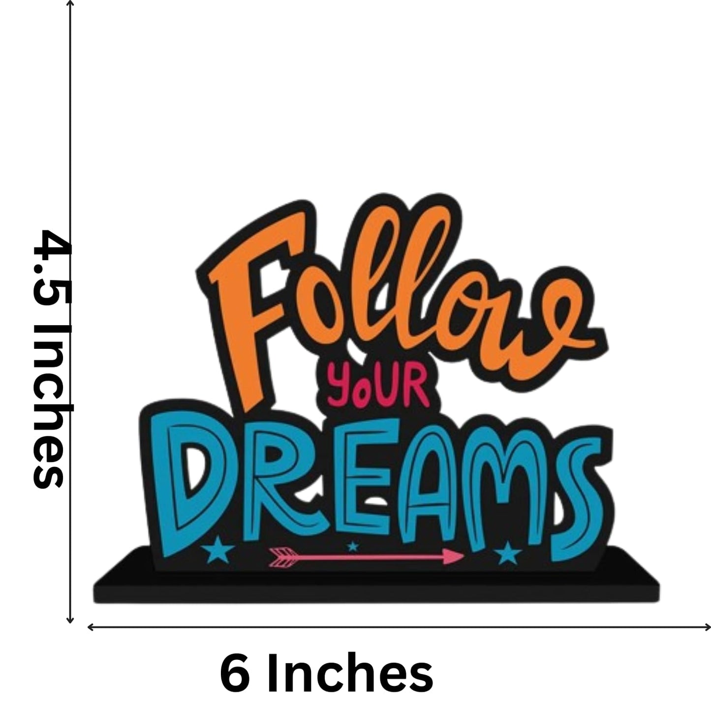 Wooden Motivational Quotes Table Decoration for Office Desk | Home Decor Item | Living Room | Modern Art Wood Showpiece Gift Items (Designs-3)