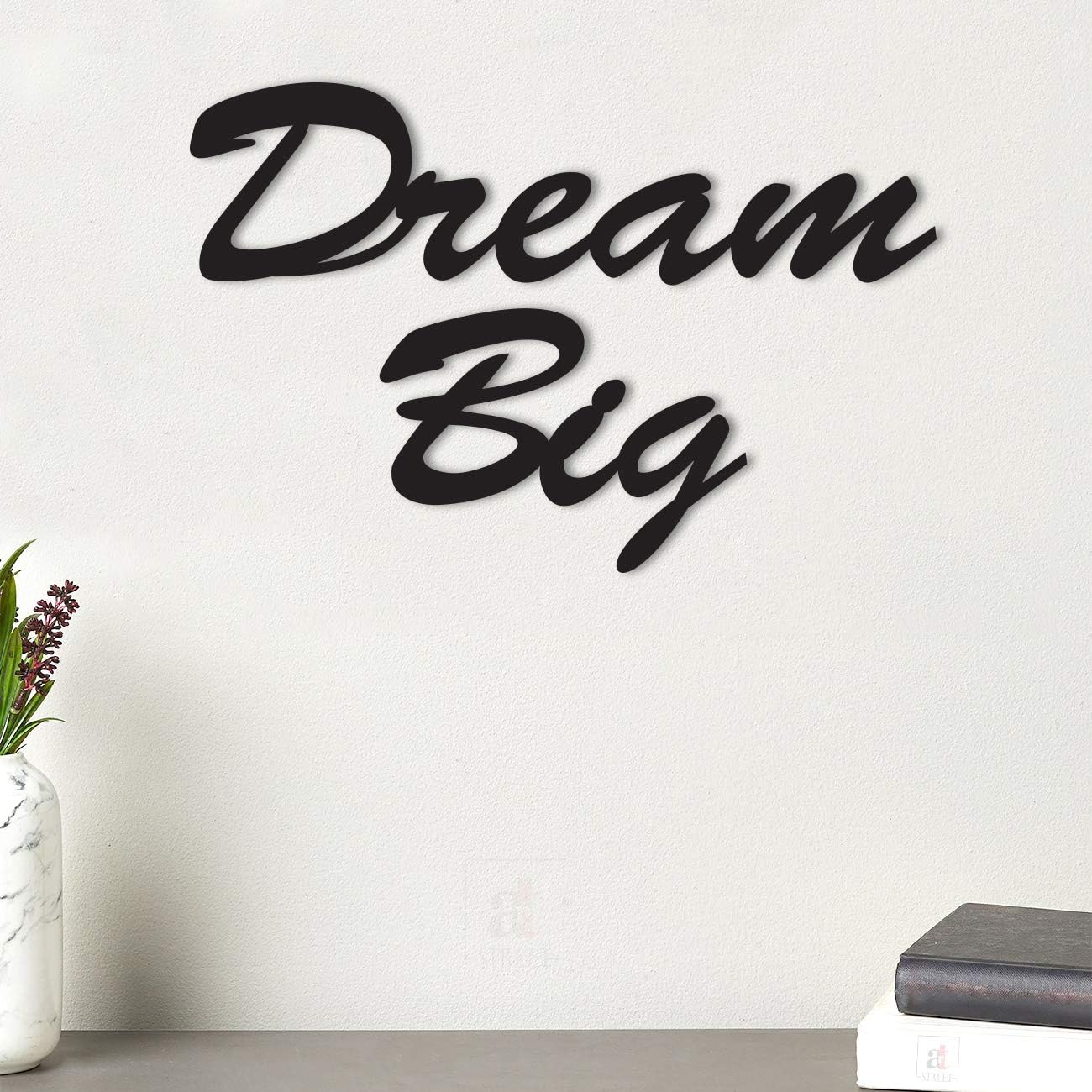 Dream Big MDF Plaque Painted Cutout Ready to Hang Home Décor, Wall Décor, Wall Art,Decorative MDF Plaque For Home and Wall Decoration (7.5 X 10 Inches)