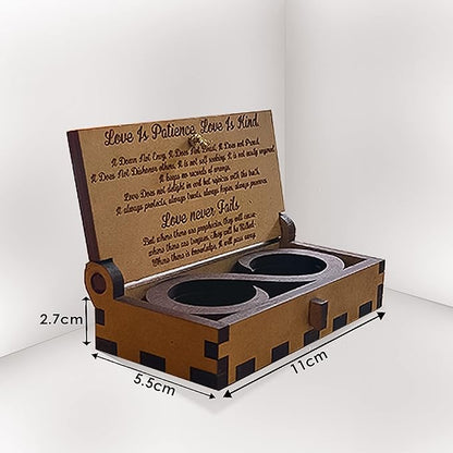 ROOT KRAFT LAAKDU Wooden Ring-Nacklace-Earrings Love Gift Empty Box Infinity Sign For Couples Valantine gifts.