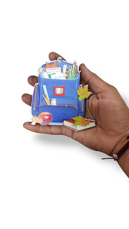 School Theme Wooden Fridge Magnets (Set of 5_2mm Thickness)