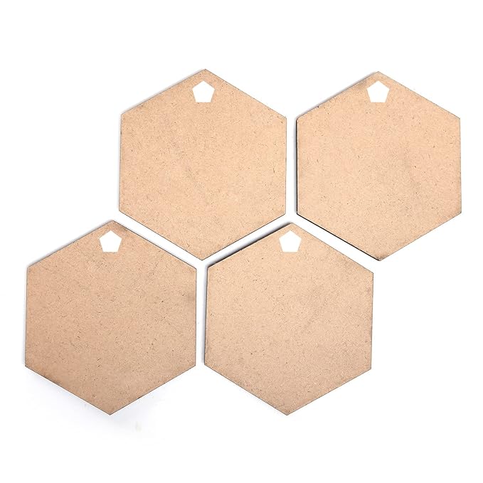 Pine MDF Cutouts Unfinished Tags for Key Chain