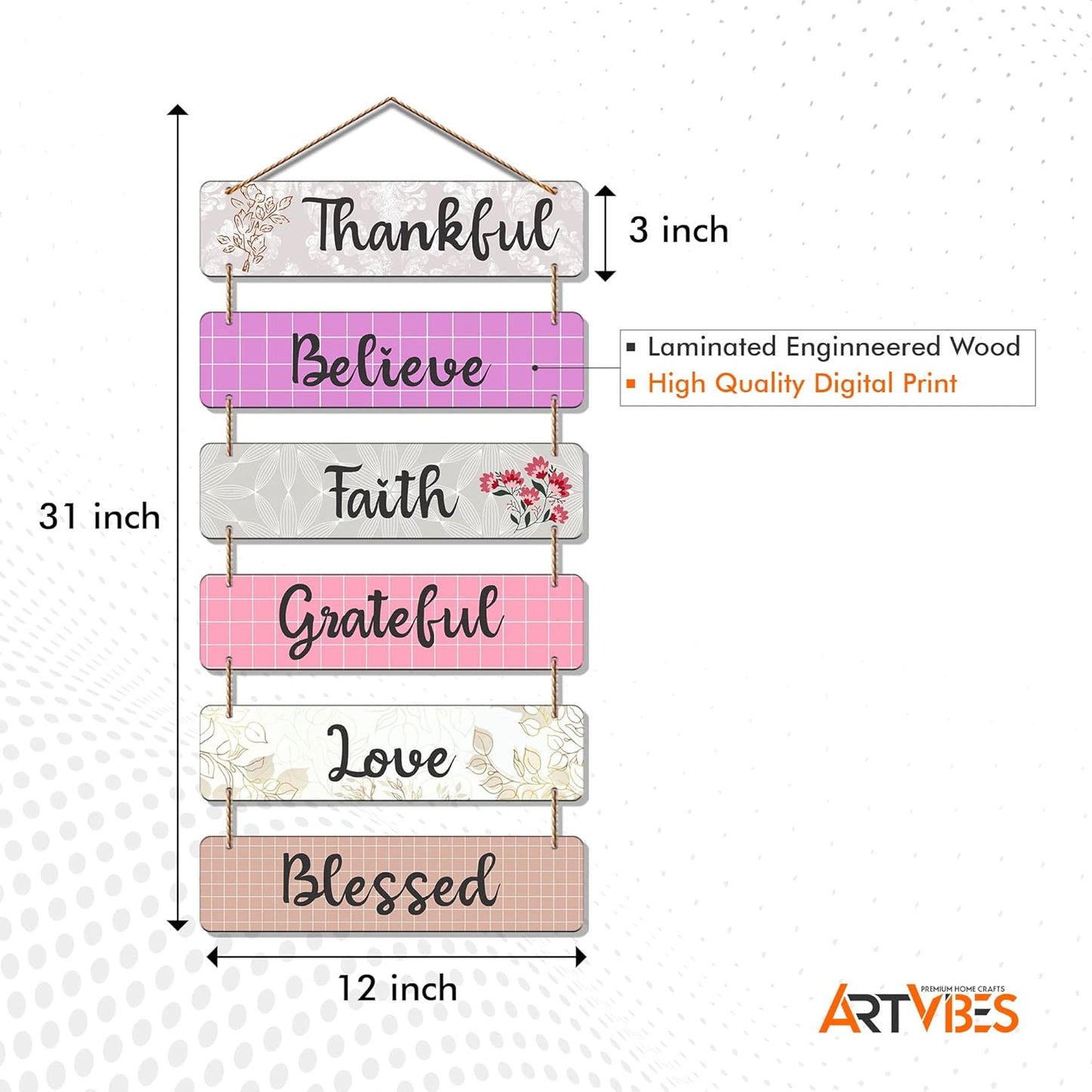 Decorative Wall Hanging Wooden Art Decoration item for Living Room | Bedroom | Home Decor | Gifts | Quotes Decor Item | Wall Art For Hall | Mdf Wall Decoration,(WH_3269N)