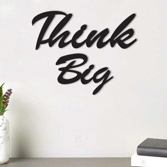 Think Big MDF Plaque Painted Cutout Ready to Hang Home Décor, Wall Décor, Wall Art, Decorative MDF Plaque For Home & Wall Decoration-Size 7.2 X 9 Inches