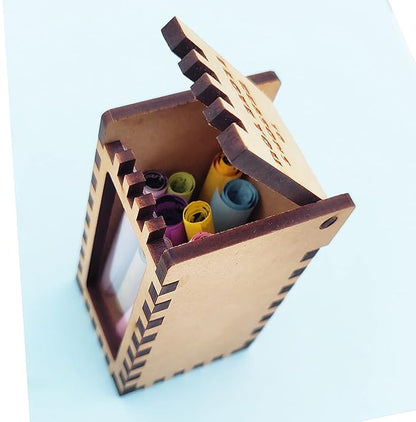 ROOT KRAFT PureCraft Wooden Medium Love Message Bottle pills Box | 10 reasons I Love You | Romantic | for girlfriend | boyfriend | husband | Wife | Fiancee | Valantine Gift.