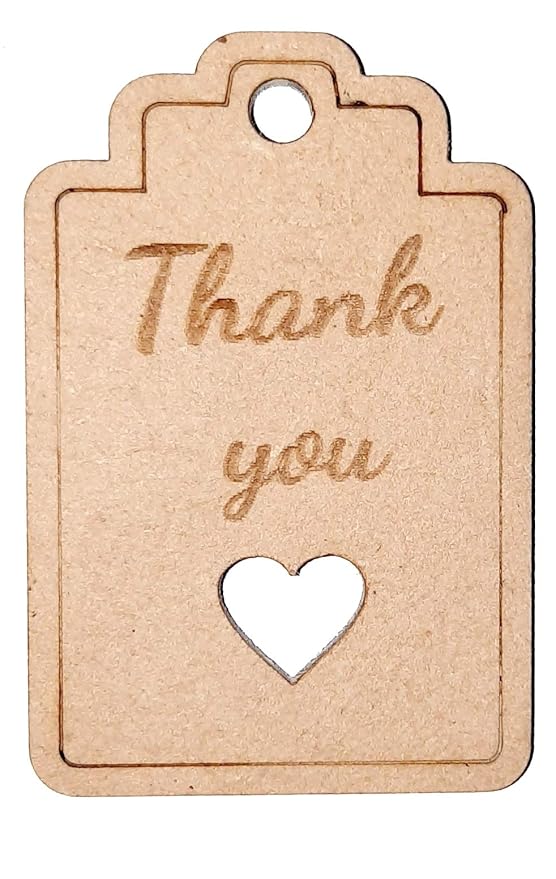 WoodWork Thank You Tag (Pack of 50)