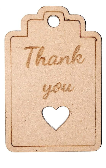 WoodWork Thank You Tag (Pack of 50)