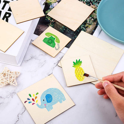 Pack of 2 MDF Board Shapes (12In x 12In) 2.5 mm Unfinished Wooden Shape Art Panel Wood Boards for Crafts DIY Plaque Plank Cutout Blank Sign Tray Artist Painting Board