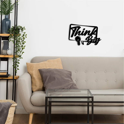 Think Big Black Wooden Wall Decor for Living Room Bedroom Office | Home Wall Decor Item Wall Art for Home Decor | Gift for Diwali Housewarming Christmas Birthday Thanksgiving