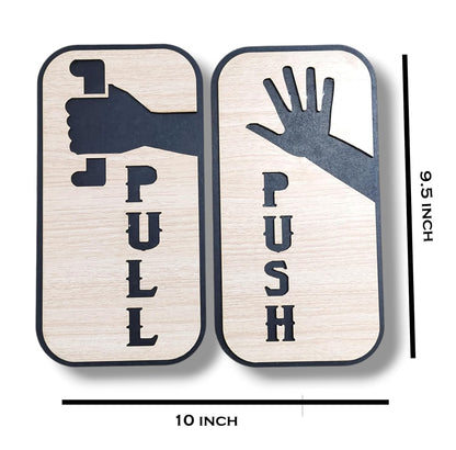 Push Pull Sign with Self Adhesive Sticker for Door | Door Sign Sticker for Office, Stores, Cafe, Hotel, Restaurant, Business & Shop Visit the ROOT KRAFT Store