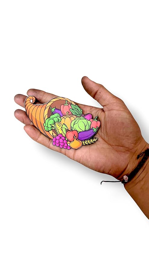 Vegetables Theme Wooden Fridge Magnets (Set of 7_2mm Thickness)