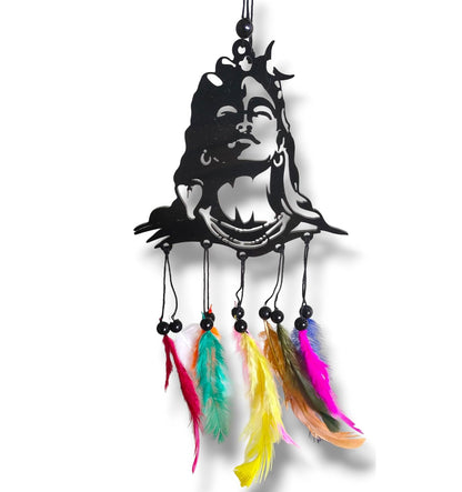 Dream Catcher Car Hanging Ornament – Elegant Acrylic Rear View Mirror Charm – Boho Car Interior Decoration Accessory (ADIYOGI)