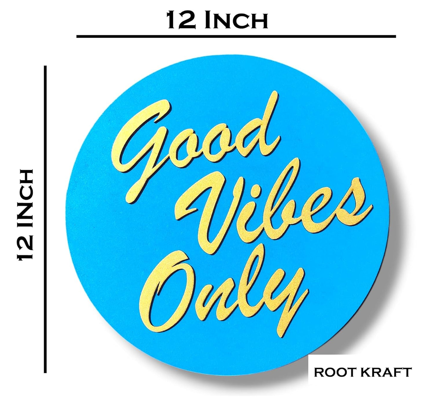 Good Vibes Only Wall Hanging for Home | Home Decoration Items | Pine Wood Wall Hangings | Art Piece For Home Decor