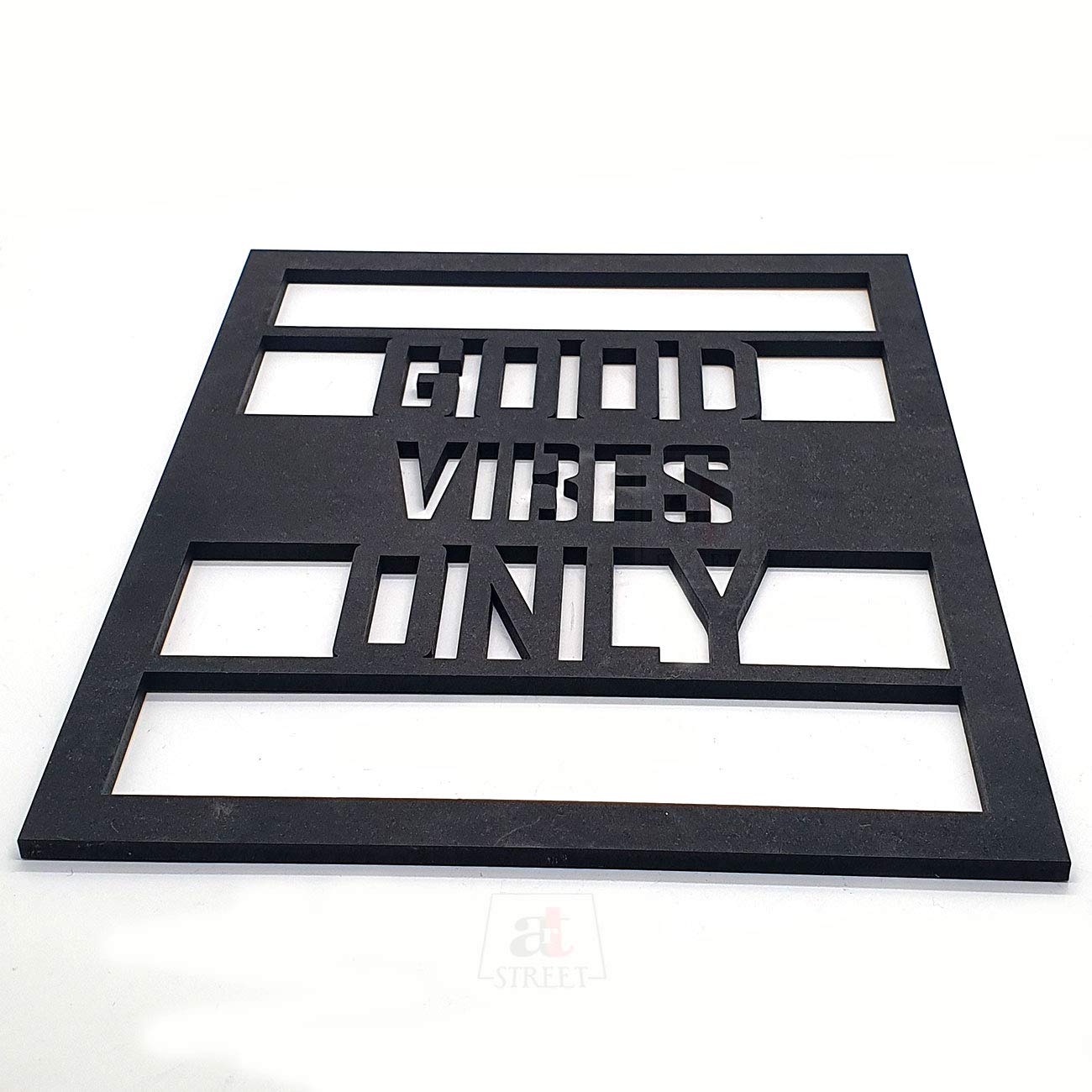 Good Vibes Only MDF Plaque Painted Cutout Ready to Hang Home Décor, Wall Décor, Wall Art