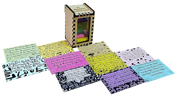 ROOT KRAFT PureCraft Wooden Medium Love Message Bottle pills Box | 10 reasons I Love You | Romantic | for girlfriend | boyfriend | husband | Wife | Fiancee | Valantine Gift.
