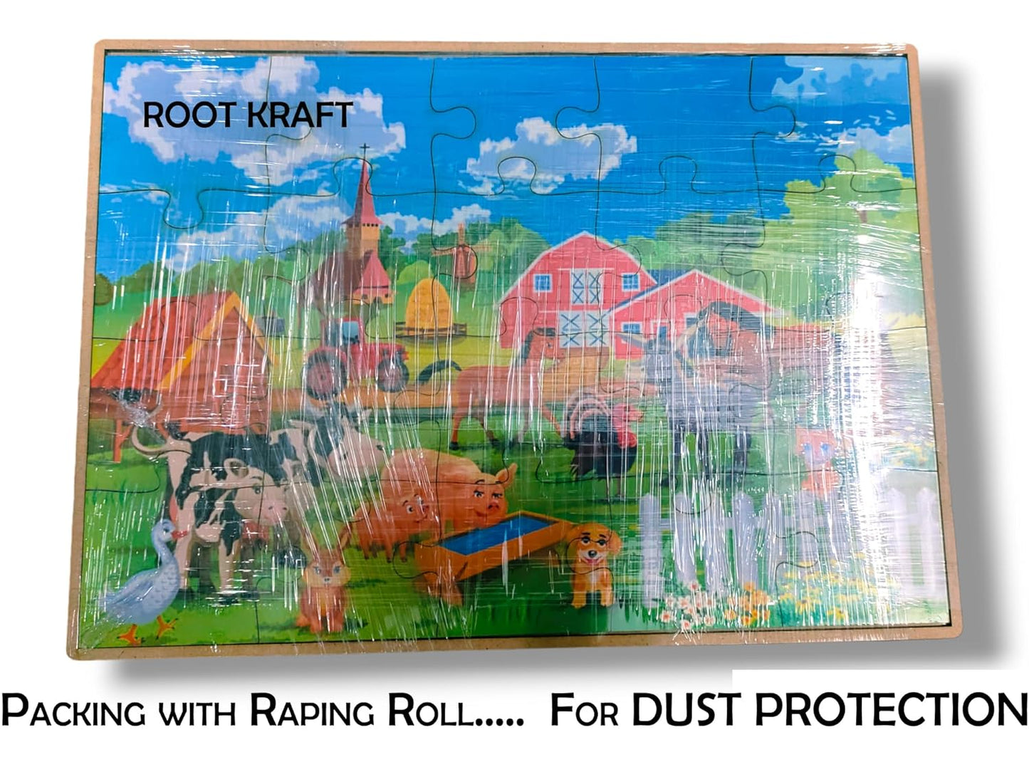 Wooden Animal Jigsaw Puzzle Board for Kids (Domestic Animals)