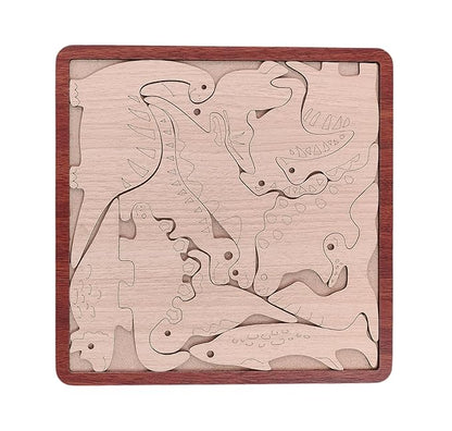 ROOT KRAFT Wooden Texture Animal Puzzle for Kids | Educational Toys Animal Puzzle Game for Kids (Texture Puzzle 1)