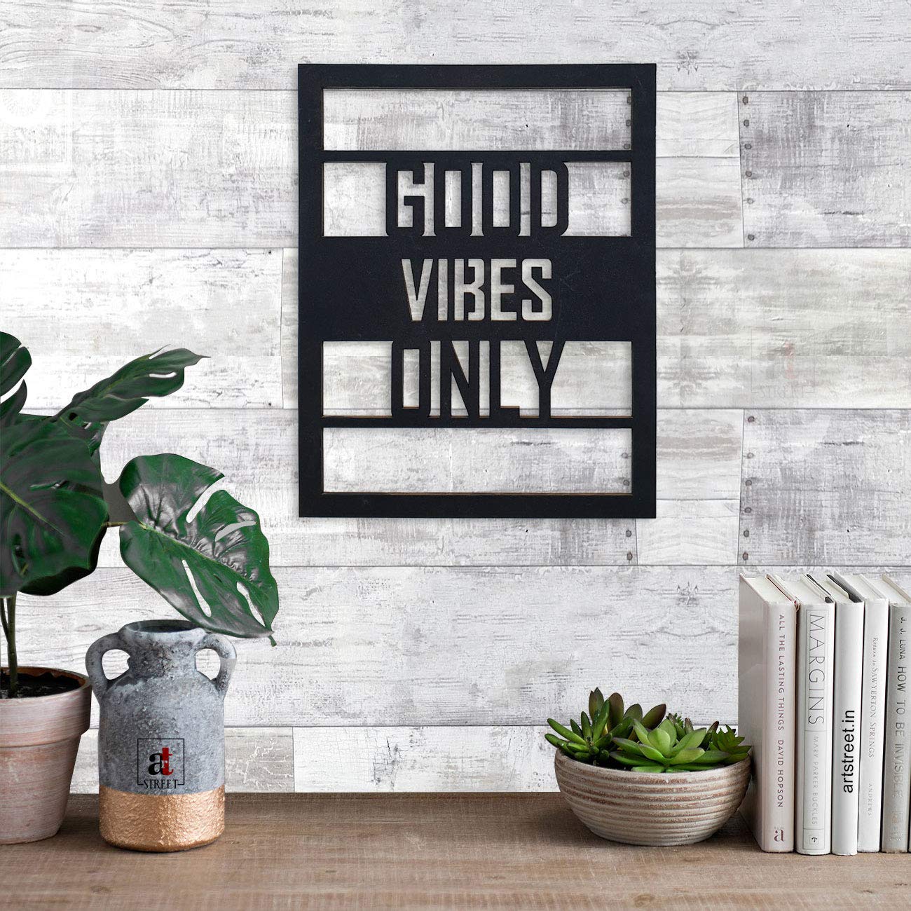 Good Vibes Only MDF Plaque Painted Cutout Ready to Hang Home Décor, Wall Décor, Wall Art